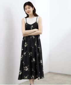 grove / グローブ ロング・マキシ丈ワンピース | シャーリングキャミワンピース