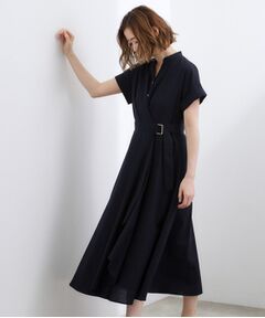 grove / グローブ ロング・マキシ丈ワンピース | ラップ風タックサッカーワンピース