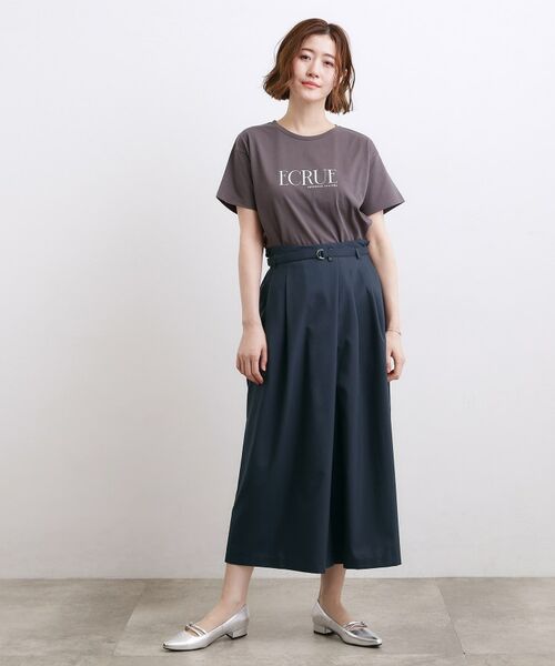 grove / グローブ ショート・ハーフ・半端丈パンツ | 【洗える・体型カバー】軽やかすっきり見えキュロットパンツ | 詳細10