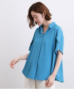 grove / グローブ シャツ・ブラウス | バックシャーリングスキッパーブラウス