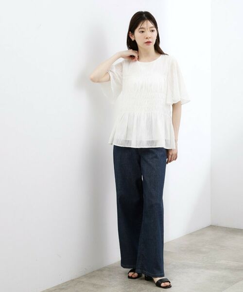 grove / グローブ シャツ・ブラウス | 花柄シャーリングブラウス | 詳細2
