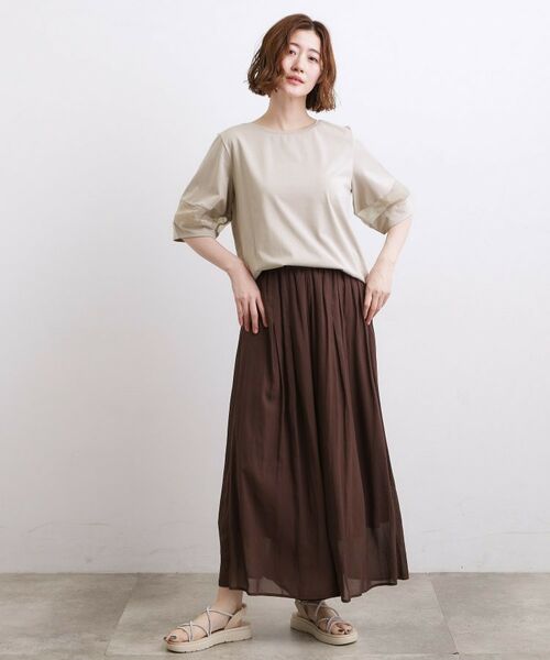 grove / グローブ Tシャツ | 【吸水速乾・UVカット・接触冷感・マシンウォッシャブル】シアードッキングランタンスリーブTシャツ | 詳細11