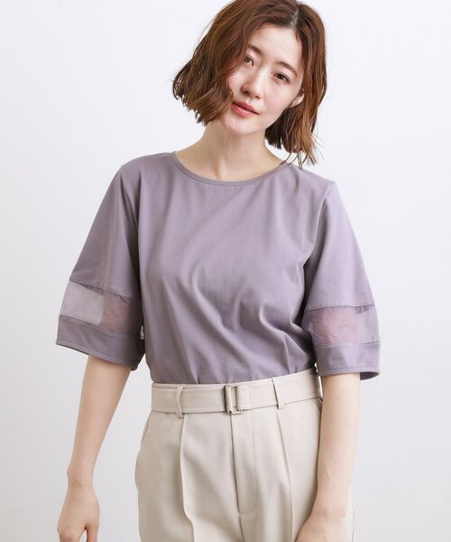 grove / グローブ Tシャツ | 【吸水速乾・UVカット・接触冷感・マシンウォッシャブル】シアードッキングランタンスリーブTシャツ | 詳細13