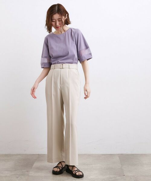 grove / グローブ Tシャツ | 【吸水速乾・UVカット・接触冷感・マシンウォッシャブル】シアードッキングランタンスリーブTシャツ | 詳細15