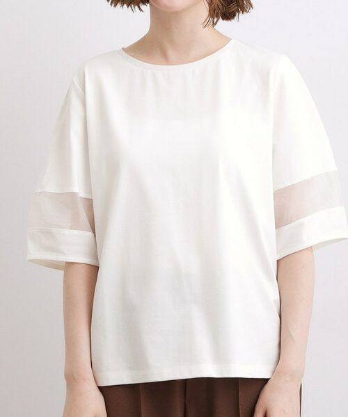 grove / グローブ Tシャツ | 【吸水速乾・UVカット・接触冷感・マシンウォッシャブル】シアードッキングランタンスリーブTシャツ | 詳細17