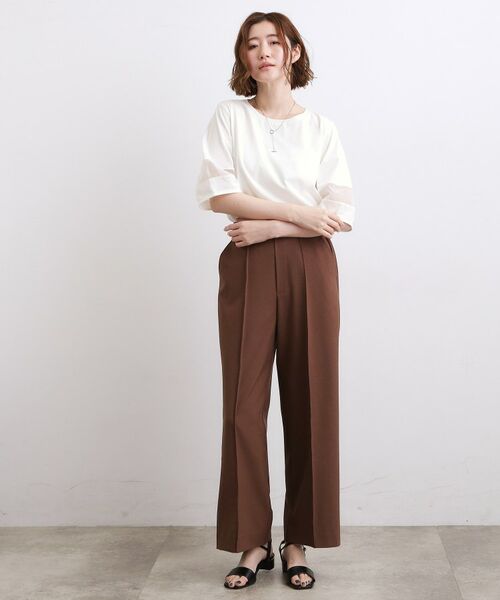 grove / グローブ Tシャツ | 【吸水速乾・UVカット・接触冷感・マシンウォッシャブル】シアードッキングランタンスリーブTシャツ | 詳細2