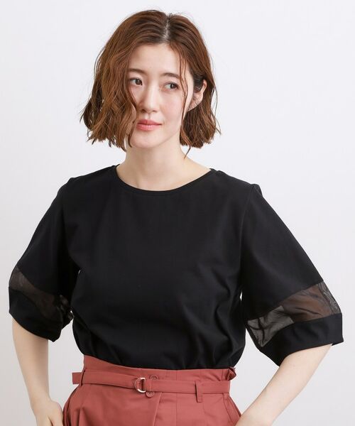 grove / グローブ Tシャツ | 【吸水速乾・UVカット・接触冷感・マシンウォッシャブル】シアードッキングランタンスリーブTシャツ | 詳細5