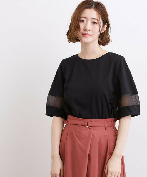 grove / グローブ Tシャツ | 【吸水速乾・UVカット・接触冷感・マシンウォッシャブル】シアードッキングランタンスリーブTシャツ | 詳細6