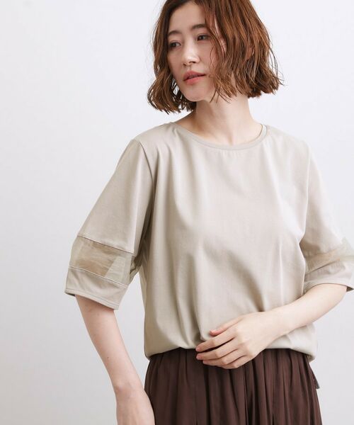 grove / グローブ Tシャツ | 【吸水速乾・UVカット・接触冷感・マシンウォッシャブル】シアードッキングランタンスリーブTシャツ | 詳細9