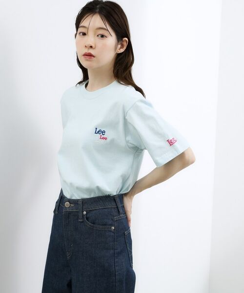 grove / グローブ Tシャツ | 【Lee×grove別注】 MULTI LOGO H／S TEE（サックスブルー(090)）