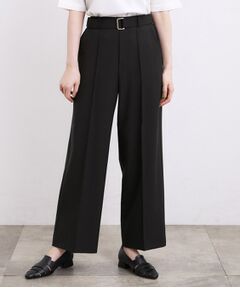 grove / グローブ パンツ | 【洗濯機OK・遮熱・ひんやり/SETUP可】シワになりにくい、ベルト付ワイドパンツ