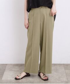 grove / グローブ パンツ | 【洗濯機OK・遮熱・ひんやり/SETUP可】シワになりにくい、ベルト付ワイドパンツ