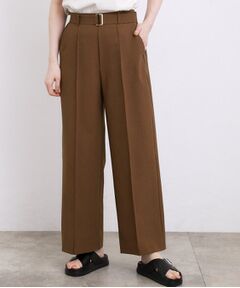 grove / グローブ パンツ | 【洗濯機OK・遮熱・ひんやり/SETUP可】シワになりにくい、ベルト付ワイドパンツ