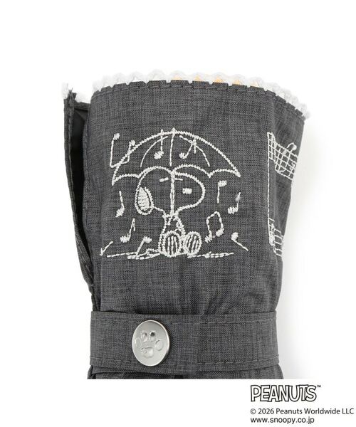 grove / グローブ 傘 | スヌーピー刺繍シャンブレー折りたたみ傘 | 詳細4