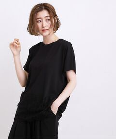 grove / グローブ カットソー | 【持続冷感】ひんやりポンチシリーズ／裾レースドルマンカットソー