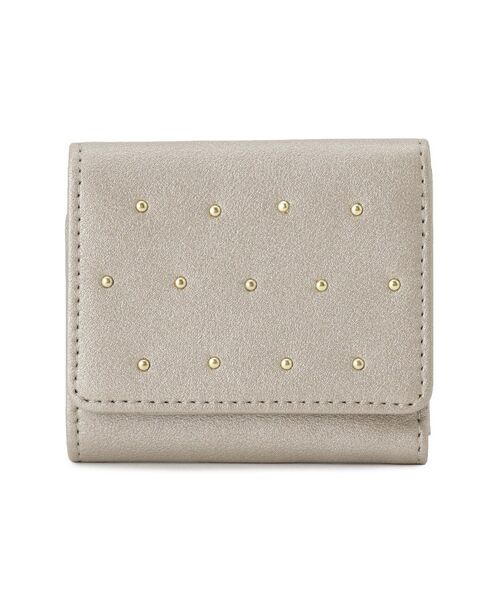 grove / グローブ 財布・コインケース・マネークリップ | ドットスタッズ3つ折り財布（ブラックシルバー(009)）