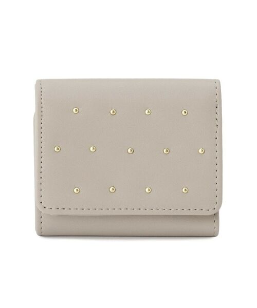 grove / グローブ 財布・コインケース・マネークリップ | ドットスタッズ3つ折り財布（グレージュ(050)）