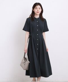 grove / グローブ ロング・マキシ丈ワンピース | 【around152cm選べる着丈】サッカーウエストタックワンピース