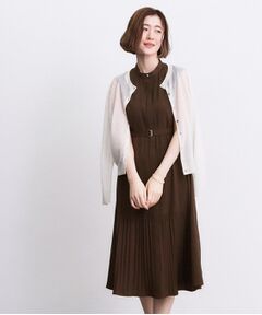 grove / グローブ ロング・マキシ丈ワンピース | 【低身長さんも選べる着丈・洗濯機◎】プリーツベルトワンピース