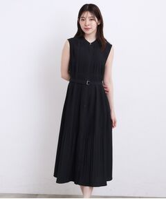 grove / グローブ ロング・マキシ丈ワンピース | 【around152cm選べる着丈】プリーツベルトワンピース