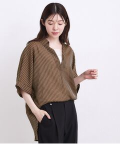 grove / グローブ シャツ・ブラウス | シアーストライプスキッパーシャツ
