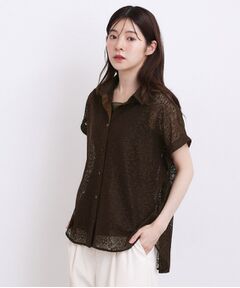 grove / グローブ シャツ・ブラウス | 【洗える】レースドルマンシャツ