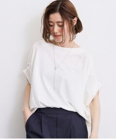 grove / グローブ カットソー | 【持続冷感・体型カバー】サテンパイピングドルマンカットソー