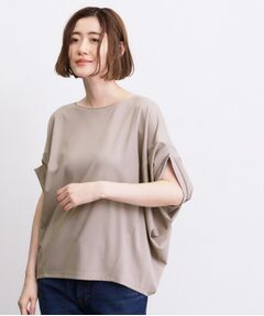 grove / グローブ カットソー | 【持続冷感・体型カバー】サテンパイピングドルマンカットソー