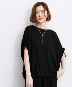 grove / グローブ カットソー | 【持続冷感・体型カバー】サテンパイピングドルマンカットソー