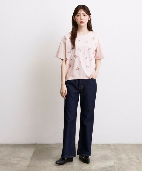 grove / グローブ カットソー | フラワーモチーフスパンコールTシャツ | 詳細11