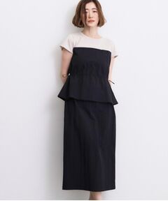 grove / グローブ ロング・マキシ丈ワンピース | 【低身長さんも選べる着丈・洗濯機◎】1枚で旬顔！Tシャツドッキングドロストワンピース
