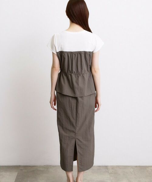 grove / グローブ ロング・マキシ丈ワンピース | 【低身長さんも選べる着丈・洗濯機◎】1枚で旬顔!Tシャツドッキングドロストワンピース | 詳細11