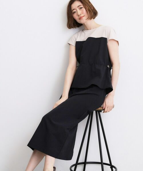 grove / グローブ ロング・マキシ丈ワンピース | 【低身長さんも選べる着丈・洗濯機◎】1枚で旬顔!Tシャツドッキングドロストワンピース | 詳細2