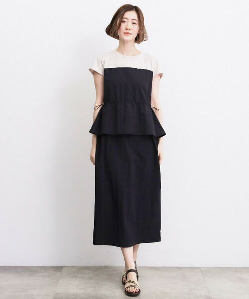 grove / グローブ ロング・マキシ丈ワンピース | 【低身長さんも選べる着丈・洗濯機◎】1枚で旬顔!Tシャツドッキングドロストワンピース | 詳細3