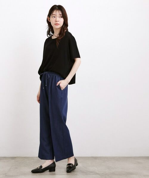 grove / グローブ パンツ | 楽ちんできれい見え デニムライクストレッチドロストパンツ | 詳細10