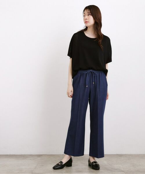 grove / グローブ パンツ | 楽ちんできれい見え デニムライクストレッチドロストパンツ | 詳細11