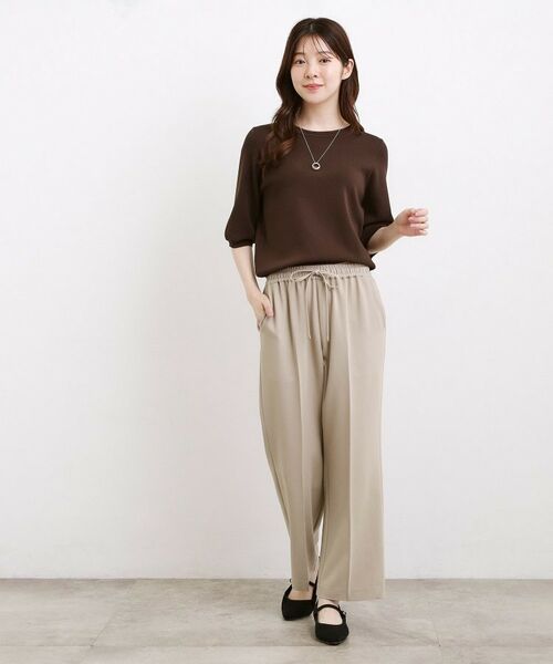 grove / グローブ パンツ | 楽ちんできれい見え デニムライクストレッチドロストパンツ | 詳細6