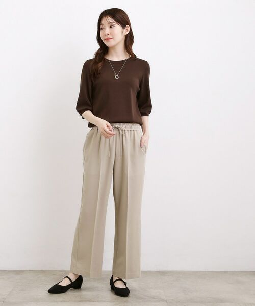grove / グローブ パンツ | 楽ちんできれい見え デニムライクストレッチドロストパンツ | 詳細7