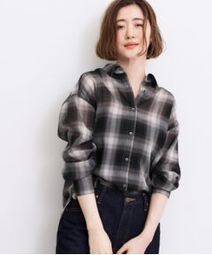 grove / グローブ シャツ・ブラウス | シアーオンブレチェックシャツ