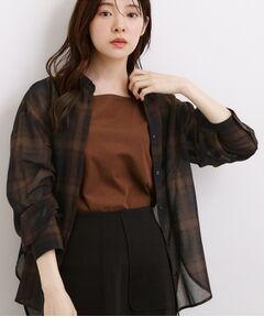 grove / グローブ シャツ・ブラウス | シアーオンブレチェックシャツ
