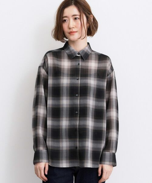 grove / グローブ シャツ・ブラウス | シアーオンブレチェックシャツ | 詳細5