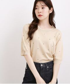 grove / グローブ ニット・セーター | ドット刺しゅうニットプルオバー