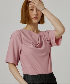 grove / グローブ カットソー | 着るだけで旬顔 ドレープネックテレコTシャツ