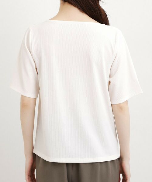 grove / グローブ カットソー | 着るだけで旬顔 ドレープネックテレコTシャツ | 詳細15