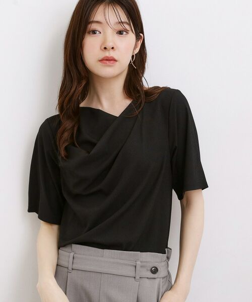 grove / グローブ カットソー | ドレープネックテレコTシャツ | 詳細5