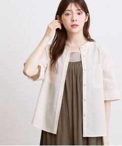 grove / グローブ シャツ・ブラウス | 【洗濯機◎】ほんのり大人の透け感、シアーカバーブラウス