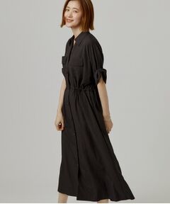 grove / グローブ ロング・マキシ丈ワンピース | ウエストドロストシャツワンピース