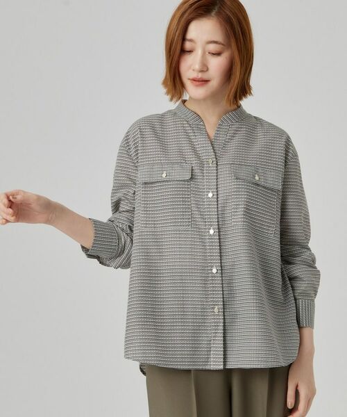 grove / グローブ シャツ・ブラウス | ワークポケット付スキッパーシャツ | 詳細9