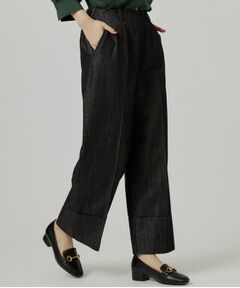grove / グローブ デニムパンツ | ダブルヘムワイドデニムパンツ