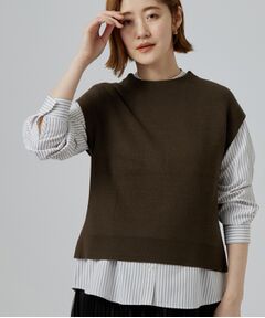 grove / グローブ その他トップス | ニットベスト×シャツSET